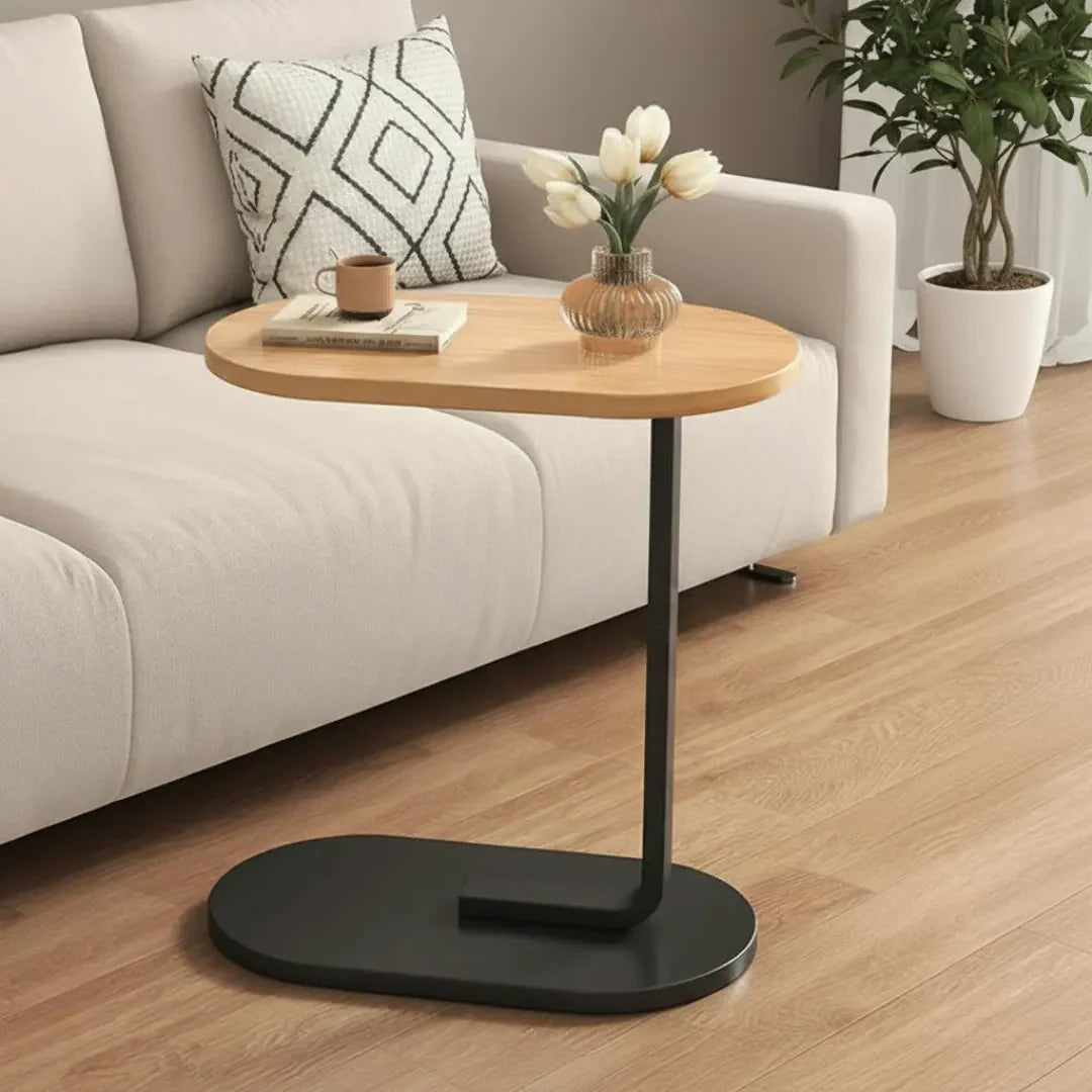 C-Shaped Sofa Side Table
