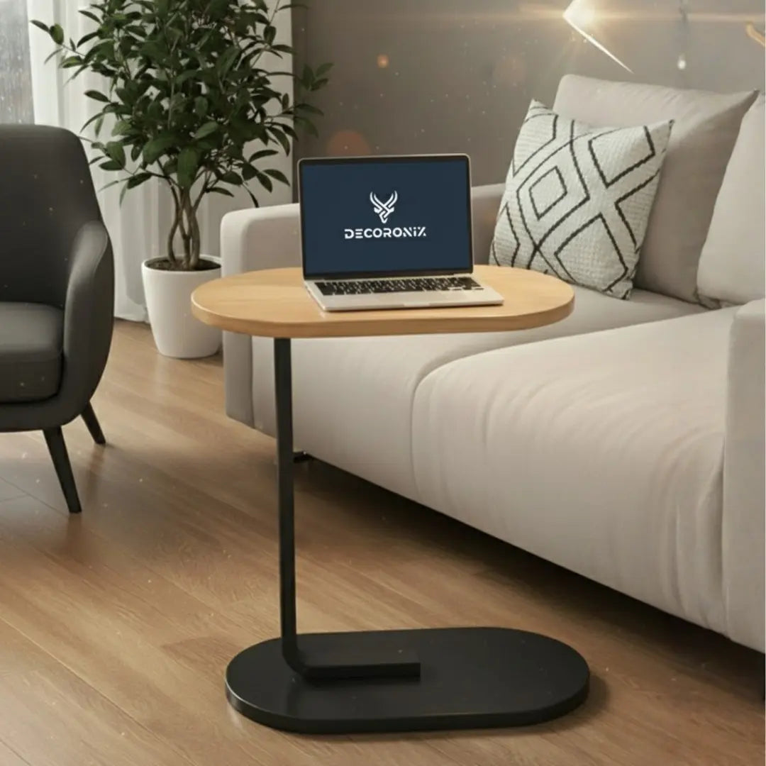 C-Shaped Sofa Side Table