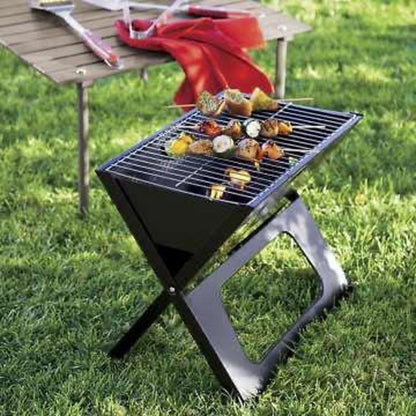 Notebook Portable Flat-Folding BBQ Charcoal Grill