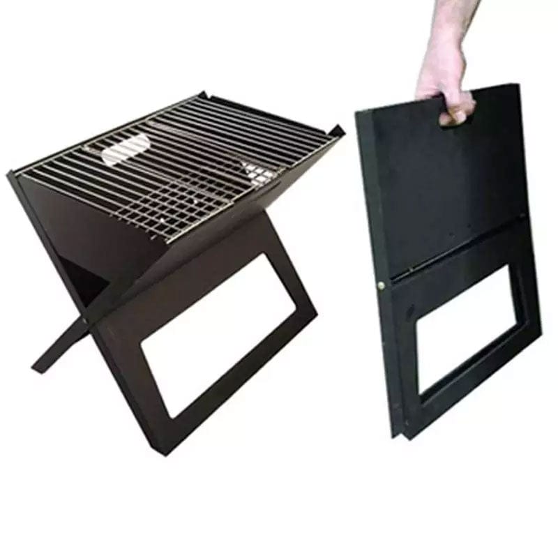 Notebook Portable Flat-Folding BBQ Charcoal Grill