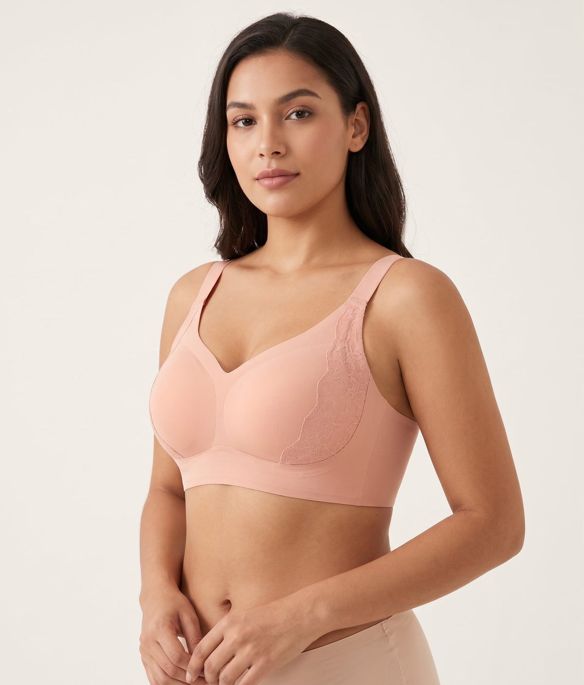 Back Open Thick strap Bonding Bra(Premium Imported)