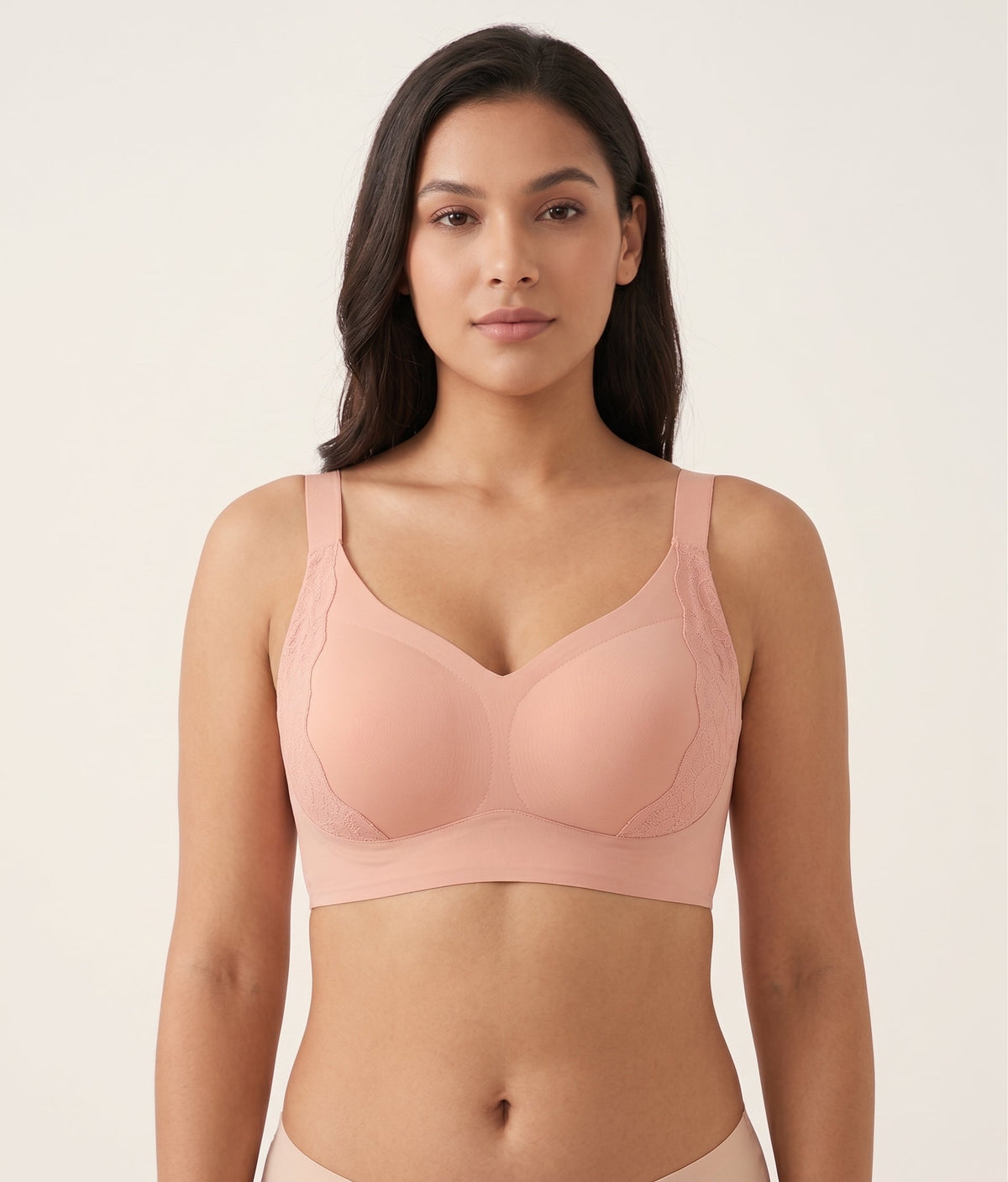 Back Open Thick strap Bonding Bra(Premium Imported)