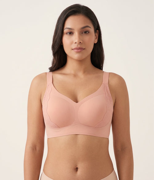 Back Open Thick strap Bonding Bra(Premium Imported)