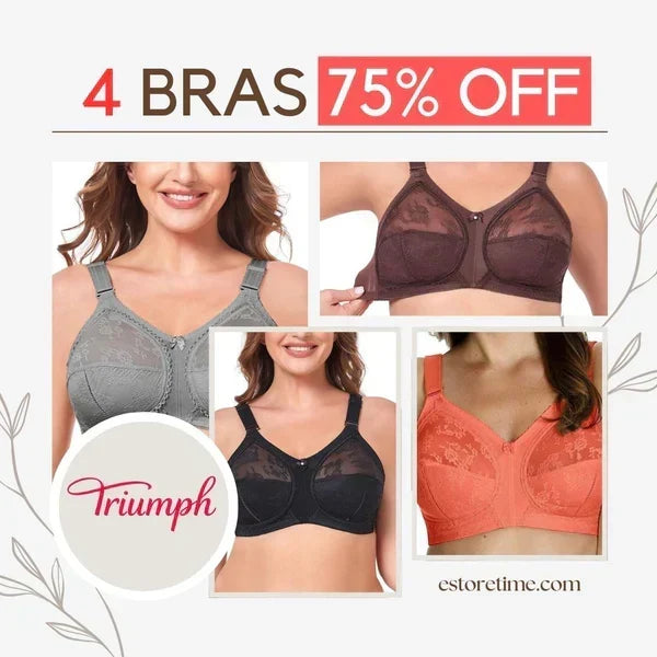 Pack of-4 Triumph Doreen Classic Non-Padded Full Coverage Bra for Women