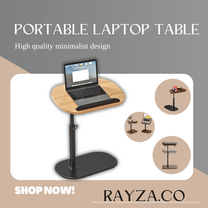 90° Tilting & 360° Swivel Height-Adjustable Work Table