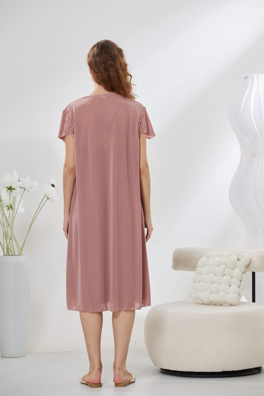 6-Piece Pure Silk Nightwear Set - Marvella Pink