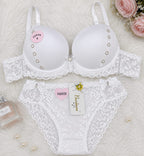 Pack of 3 Elegant Lace Push-Up Bra & Panty Set – Premium Comfort & Stylish Design
