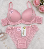 Pack of 3 Elegant Lace Push-Up Bra & Panty Set – Premium Comfort & Stylish Design