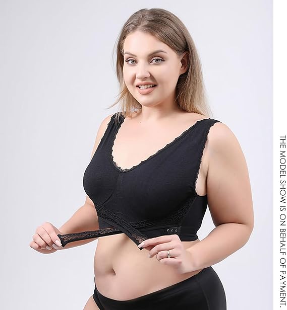 Last day 30% off - comfy corset bra front cross side buckle lace bras