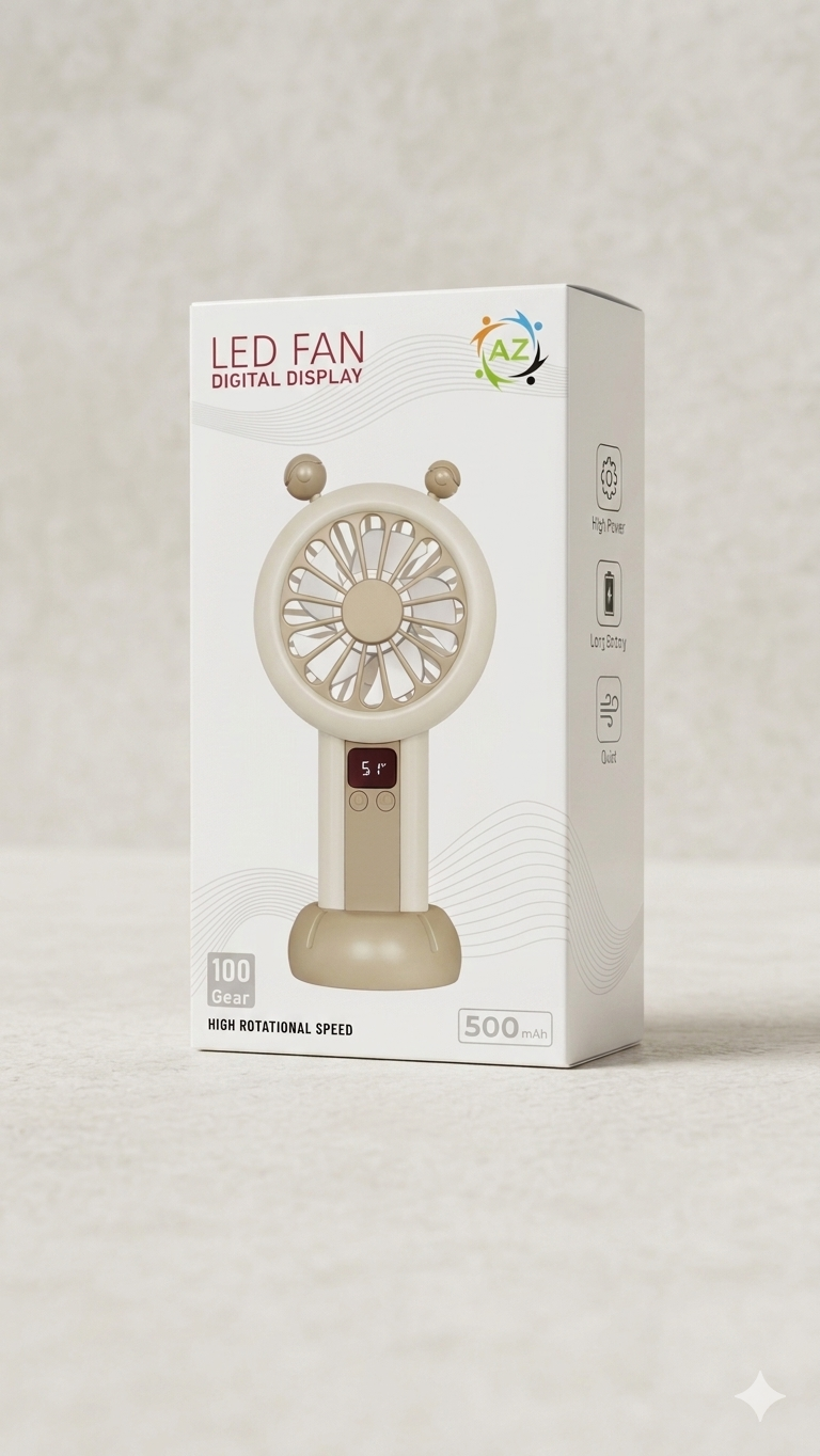 Portable LED Digital Display Highest Speed Fan